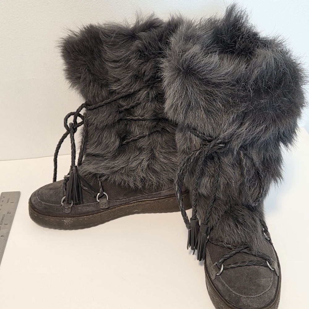 Frye Gail Shearling Tall Winter Boots Sz 7 - Picture 13 of 16